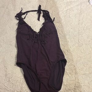 Mossimo Supply Co. Purple Fringe One Piece Swimsuit